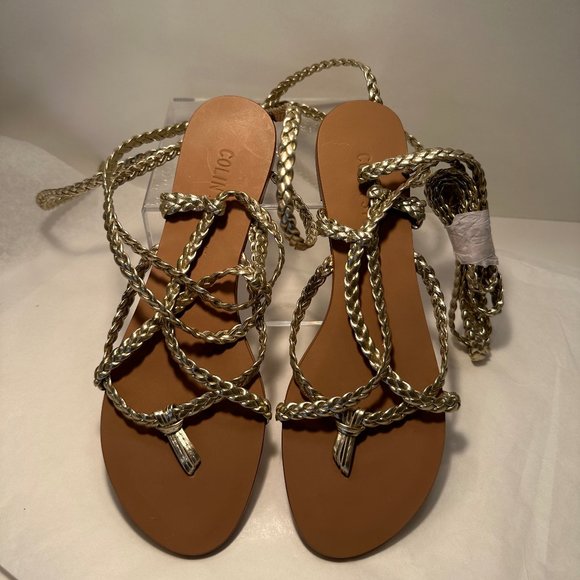 BRAND NEW Colin Stuart Braided Wrap-Up Gladiator Sandals. - Picture 4 of 5